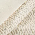 Koc  130x160 cm kremowy z widocznym plecionym splotem KAYLA Eurofirany