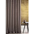 Zasłona szyta na taśmie 5 cm grafitowo miedziana z tkaniny, z geometrycznym wzorem, z dodatkiem połyskującej nici