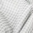 Poszewka szyta FLAVIO srebrna z dwustronnej tkaniny, deseń w krateczkę z dodatkiem srebrnej nici
