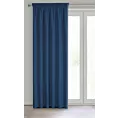 Zasłona ciemnoniebieska z matowej gładkiej tkaniny 140x270 cm taśma RITA Eurofirany