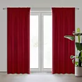 Zasłona czerwona zaciemniająca gładka półmatowa 135x270 cm taśma LOGAN Eurofirany