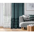 Zasłona morska z welwetu zdobiona falbanami 140x270 taśma CHARLOTTE 1 Eurofirany
