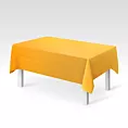 Obrus szyty ENYA musztardowy z miękkiej półmatowej tkaniny welwetowej