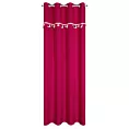 Zasłona amarantowa z aplikacją w księżyce 140x250 cm przelotka MOON Eurofirany