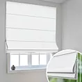 Roleta rzymska DORA - HIT biała z miękkiej tkaniny o welurowej strukturze