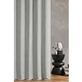 Zasłona szyta na flexach srebrna tkanina o naturalnym charakterze z efektem melanżu