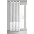 Firana biała zdobiona błyszczącą nicią 140x250 cm przelotka MARGARET 6 Eurofirany