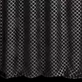Zasłona szyta na taśmie 5 cm czarno srebrna z szenilowej tkaniny w geometryczny wzór przetykany błyszczącą nicią Italissima Eva Minge