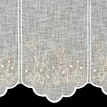 Tkanina firanowa zazdrostka z etaminy z uroczym haftem drobnych kwiatów Eurofirany