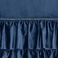 Zasłona granatowa zdobiona falbanami i lśniącymi akcentami z welwetu 140x250 cm przelotka CARLI Eurofirany