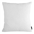 Poszewka na poduszkę 50x70 cm welwetowa pikowana w jodełkę metodą hot press biała SOFIA EUROFIRANY PREMIUM