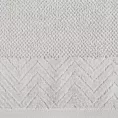 Ręcznik kąpielowy 70x140 cm bawełniany kolor srebrny o ryżowej strukturze z welwetową bordiurą 500 g/m2 LOREN Eurofirany