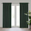 Zasłona ciemnozielona z tkaniny welurowej 420x260 cm taśma - Dora Eurofirany