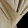 Zasłona jasnobeżowa z tkaniny welwetowej, troczek w zestwie 140x300 cm taśma ANTARA Eurofirany