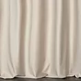 Zasłona szyta na taśmie fala kremowa z miękkiej półmatowej tkaniny welwetowej