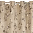 Zasłona beżowo, szampańska w złote liście palmy z welwetu 140x250 cm przelotka GLORIA 2 Eurofirany