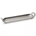 SARA metalowa patera srebrna z uchwytami 55x13 cm Eurofirany