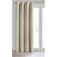 Zasłona jasnobeżowa z matowego welwetu 140x250 cm przelotka MELANIE Eurofirany