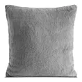 Poszewka na poduszkę 45x45 cm srebrna z miękkiej futrzanej tkaniny NINA Eurofirany