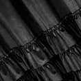 Zasłona czarna z welwetu zdobiona falbanami 140x250 cm taśma CHARLOTTE Eurofirany