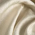 Zasłona szyta na taśmie fala kremowa z tkaniny melanżowej przetykanej błyszczącą nicią