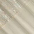 Zasłona kremowo, złota z dekoracyjnym pasem z welwetu 140x250 cm przelotka LIZA Eurofirany