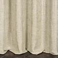 Zasłona szyta na taśmie fala beżowo srebrna tkanina o naturalnym splocie z delikatnym połyskiem