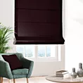 Roleta rzymska ciemnobordowa z miękkiej tkaniny z efektem melanżu