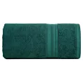 Ręcznik do rąk 30x50 cm bawełniany kolor ciemnozielony z bordiurą w paski 550 g/m2 ELEN Eurofirany