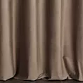 Zasłona szyta na przelotkach jasnobrązowa z miękkiej półmatowej tkaniny welwetowej