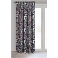 Zasłona grafitowa z nadrukiem w stylu botanic z welwetu 140x270 cm taśma NICOL Eurofirany