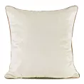 Poszewka na poduszkę 60x60 cm welwetowa o delikatnym połysku z ozdobną lamówką kremowa GAJA 2 Eurofirany