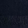 Ręcznik kąpielowy 50x90 cm bawełniany kolor granatowy z ozdobną błyszczącą bordiurą 500 g/m2 MARGO Eurofirany