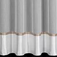Tkanina firanowa z efektem deszczyku wykończona gładkim ozdobnym pasem Eurofirany