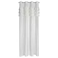 Zasłona biała zdobiona falbanami z welwetu 140x250 cm przelotka SAMI  Eurofirany