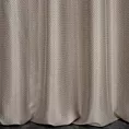 Zasłona szyta na tunelu srebrno złota z tkaniny w drobny dwukolorowy przeplatany wzór