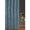 Zasłona szyta na taśmie fala jasnoniebieska z tkaniny szenilowej z efektem melanżu