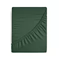 Prześcieradło gładkie z gumką 220x200 cm z satyny bawełnianej kolor ciemnozielony 125 g/m2 NOVA 3 Eurofirany