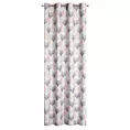 Zasłona szaro, różowa dimout z geometrycznym wzorem 140x250 cm przelotka ASETA Eurofirany