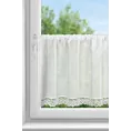Zazdrostka biała z matowej tkaniny z koronką 150x60 cm tunel CLARIE Eurofirany