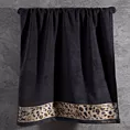 Ręcznik kąpielowy 70x140 cm bawełniany kolor czarny,brązowy z designerską bordiurą 500 g/m2 EVA 23 Eva Minge Eurofirany
