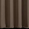 Zasłona szyta na flexach brązowa z gładkiej jednokolorowej tkaniny o jodełkowym splocie