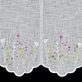 Tkanina firanowa zazdrostka zdobiona haftem polnych kwiatów Eurofirany