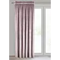 Zasłona pudrowo różowa z matowego welwetu 140x270 cm taśma MELANIE Eurofirany
