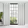 Firana biała o strukturze drobnego deszczyku wzór poziomy 140x250 cm przelotka REBECCA Eurofirany