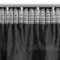 Firana czarna z etaminy zdobiona w górnej części falbanami 140x270 cm taśma AURA Eurofirany