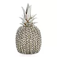 Figurka dekoracyjna w kształcie ananasa zdobiona plecionym wzorem Eurofirany