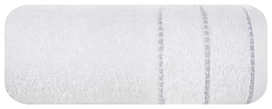 Ręcznik kąpielowy 70x140 cm bawełniany kolor biały z welwetową bordiurą 500 g/m2 JESSI Eurofirany