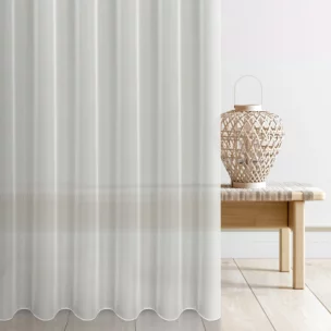 Firana szyta na taśmie fala naturalna półprzezroczysta, z matowego woalu, szyfonu o niestandardowej wysokości 360cm, wykończona obciążnikiem