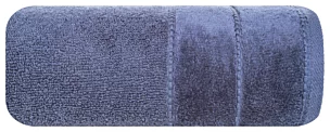 Ręcznik kąpielowy 70x140 cm bawełniany kolor granatowy z welwetową bordiurą 500 g/m2 JESSI Eurofirany
